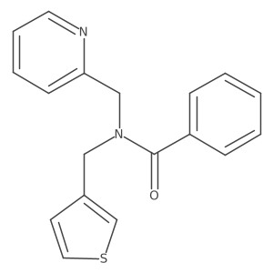 N-(pyridin-2-ylmethyl)-N-(thiophen-3-ylmethyl)benzamide Structure