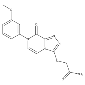 2-{[7-(3-Methoxyphenyl)-8-oxo-7,8-dihydro[1,2,4]triazolo[4,3-a]pyrazin-3-yl]thio}acetamide结构式