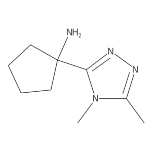 1-(4,5-Dimethyl-4h-1,2,4-triazol-3-yl)cyclopentan-1-amine结构式