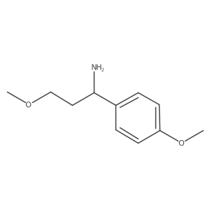 3-Methoxy-1-(4-methoxyphenyl)propan-1-amine结构式