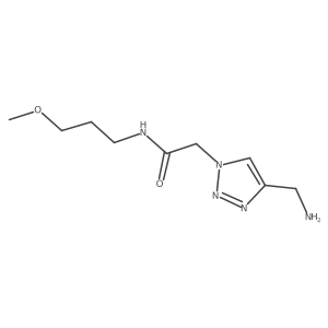 2-[4-(aminomethyl)-1H-1,2,3-triazol-1-yl]-N-(3-methoxypropyl)acetamide结构式