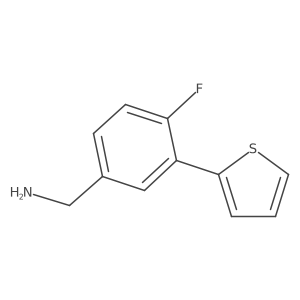 (4-Fluoro-3-(thiophen-2-yl)phenyl)methanamine Structure