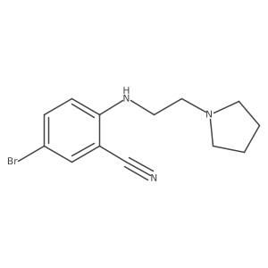 5-Bromo-2-[[2-(1-pyrrolidinyl)ethyl]amino]benzonitrile Structure