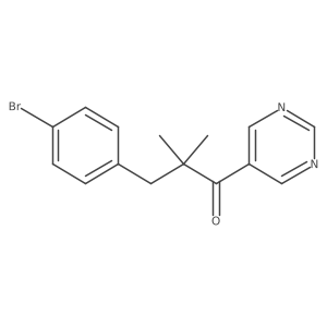 1-Propanone,3-(4-bromophenyl)-2,2-dimethyl-1-(5-pyrimidinyl)-结构式