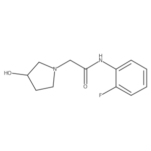 N-(2-fluorophenyl)-2-(3-hydroxypyrrolidin-1-yl)acetamide结构式