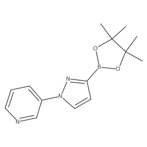 3-[3-(4,4,5,5-Tetramethyl-1,3,2-dioxaborolan-2-yl)pyrazol-1-yl]pyridine Structure