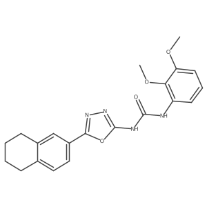 1-(2,3-Dimethoxyphenyl)-3-[5-(5,6,7,8-tetrahydronaphthalen-2-yl)-1,3,4-oxadiazol-2-yl]urea Structure