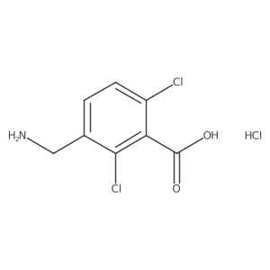 3-(Aminomethyl)-2,6-dichlorobenzoic acid hydrochloride结构式