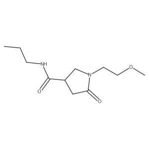 1-(2-methoxyethyl)-5-oxo-N-propylpyrrolidine-3-carboxamide结构式