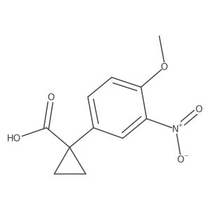 1-(4-Methoxy-3-nitrophenyl)cyclopropane-1-carboxylic acid结构式