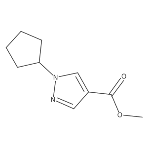 Methyl 1-cyclopentyl-1H-pyrazole-4-carboxylate结构式