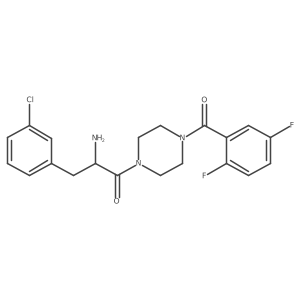 (2r)-2-Amino-3-(3-Chlorophenyl)-1-[4-(2,5-Difluorobenzoyl)piperazin-1-Yl]propan-1-One结构式