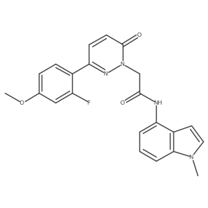 2-[3-(2-fluoro-4-methoxyphenyl)-6-oxopyridazin-1(6H)-yl]-N-(1-methyl-1H-indol-4-yl)acetamide Structure