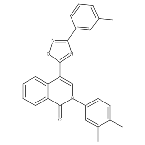 2-(3,4-dimethylphenyl)-4-[3-(3-methylphenyl)-1,2,4-oxadiazol-5-yl]isoquinolin-1(2H)-one结构式