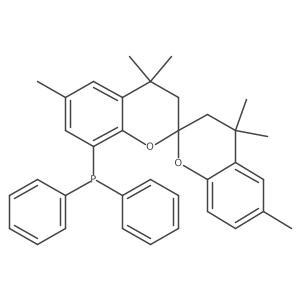 (4,4,4',4',6,6'-Hexamethyl-2,2'-spirobi[chroman]-8-yl)diphenylphosphine Structure