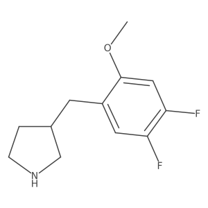 3-[(4,5-Difluoro-2-methoxyphenyl)methyl]pyrrolidine结构式