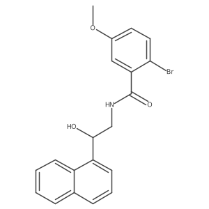 2-bromo-N-(2-hydroxy-2-(naphthalen-1-yl)ethyl)-5-methoxybenzamide结构式