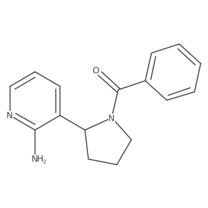 (2-(2-Aminopyridin-3-yl)pyrrolidin-1-yl)(phenyl)methanone结构式