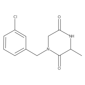 (3R)-1-(3-Chlorobenzyl)-3-methyl-2,5-piperazinedione Structure