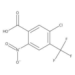 5-Chloro-2-nitro-4-(trifluoromethyl)benzoic acid结构式