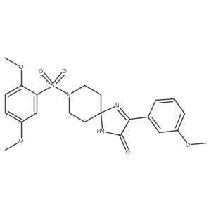 8-((2,5-Dimethoxyphenyl)sulfonyl)-3-(3-methoxyphenyl)-1,4,8-triazaspiro[4.5]dec-3-en-2-one Structure