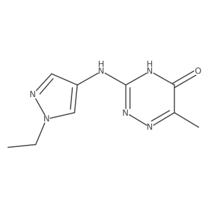 3-[(1-ethyl-1H-pyrazol-4-yl)amino]-6-methyl-1,2,4-triazin-5-ol结构式