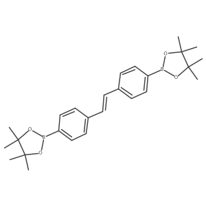 (E)-4,4'-Bis(4,4,5,5-tetramethyl-1,3,2-dioxaborolan-2-yl)stilbene结构式