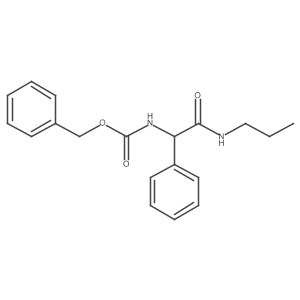 N-Cbz-N'-propyl-DL-phenylglycinamide结构式