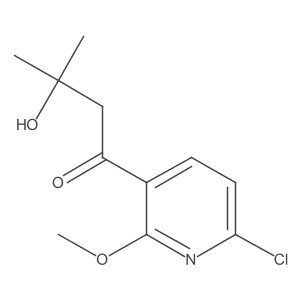 1-(6-Chloro-2-methoxy-3-pyridyl)-3-hydroxy-3-methyl-1-butanone结构式