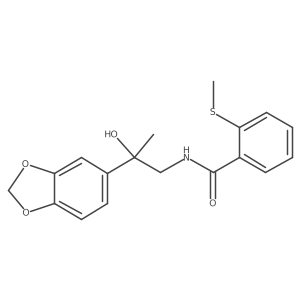 N-(2-(benzo[d][1,3]dioxol-5-yl)-2-hydroxypropyl)-2-(methylthio)benzamide Structure