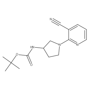 Tert-butyl (1-(3-cyanopyridin-2-yl)pyrrolidin-3-yl)carbamate Structure
