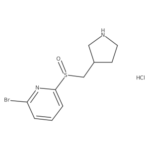 2-Bromo-6-((pyrrolidin-3-ylmethyl)sulfinyl)pyridine hydrochloride Structure