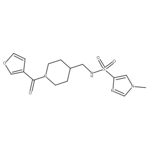 N-((1-(furan-3-carbonyl)piperidin-4-yl)methyl)-1-methyl-1H-imidazole-4-sulfonamide Structure