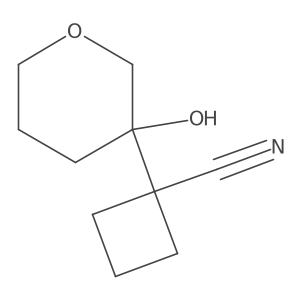 1-(3-Hydroxyoxan-3-yl)cyclobutane-1-carbonitrile结构式