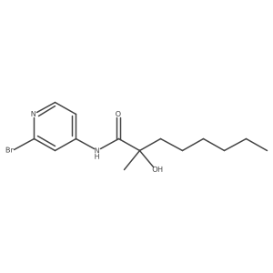 N-(2-bromopyridin-4-yl)-2-hydroxy-2-methyloctanamide Structure