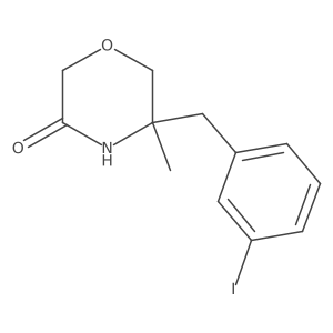 5-[(3-Iodophenyl)methyl]-5-methyl-3-morpholinone Structure