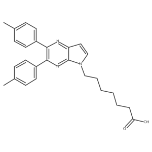 7-[2,3-Bis(4-methylphenyl)pyrrolo[2,3-b]pyrazin-5-yl]heptanoic acid结构式