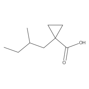 1-(2-Methylbutyl)cyclopropane-1-carboxylic acid结构式