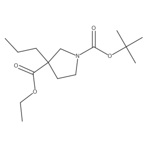 1-(tert-Butyl) 3-ethyl 3-propylpyrrolidine-1,3-dicarboxylate Structure