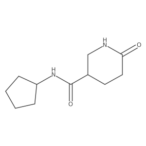 N-Cyclopentyl-6-oxopiperidine-3-carboxamide结构式