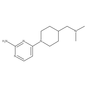 4-{4-[(Dimethylamino)methyl]piperidin-1-yl}pyrimidin-2-amine结构式