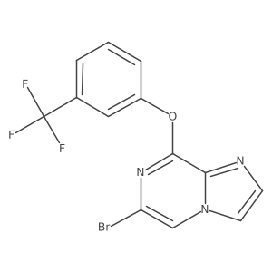 6-Bromo-8-[3-(trifluoromethyl)phenoxy]imidazo[1,2-a]pyrazine结构式