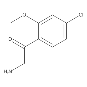 2-Amino-1-(4-chloro-2-methoxyphenyl)ethan-1-one结构式