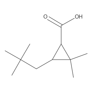 3-(2,2-Dimethylpropyl)-2,2-dimethylcyclopropane-1-carboxylic acid Structure