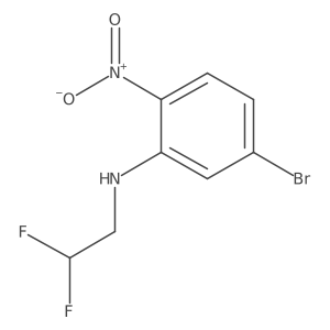 5-bromo-N-(2,2-difluoroethyl)-2-nitroBenzenamine Structure