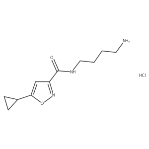 N-(4-aminobutyl)-5-cyclopropyl-1,2-oxazole-3-carboxamide;hydrochloride Structure