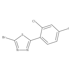 2-Bromo-5-(2-chloro-4-iodophenyl)-1,3,4-thiadiazole Structure