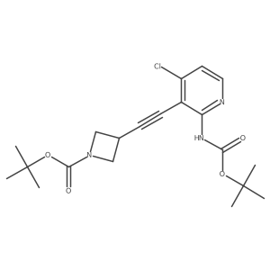 1,1-Dimethylethyl 3-[2-[4-chloro-2-[[(1,1-dimethylethoxy)carbonyl]amino]-3-pyridinyl]ethynyl]-1-azetidinecarboxylate Structure
