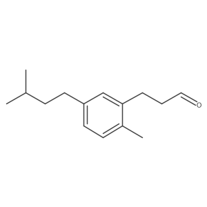 3-[2-Methyl-5-(3-methylbutyl)phenyl]propanal结构式