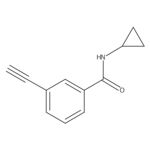 N-Cyclopropyl-3-ethynylbenzamide结构式